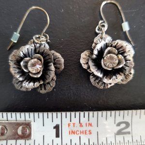 Rose drop earrings